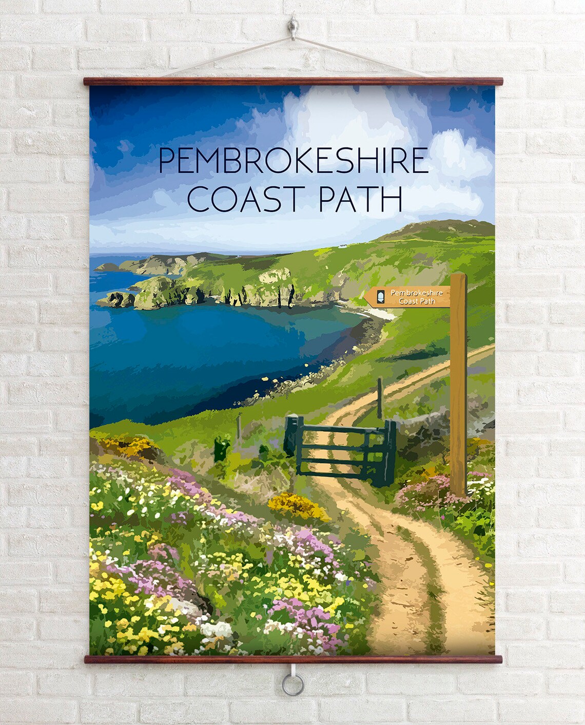 Pembrokeshire Coast Path Travel Poster, Southwest Wales - Image 4