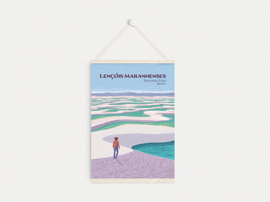 Lençóis Maranhenses Brazil White Dunes Turquoise Lagoons Poster - Image 4