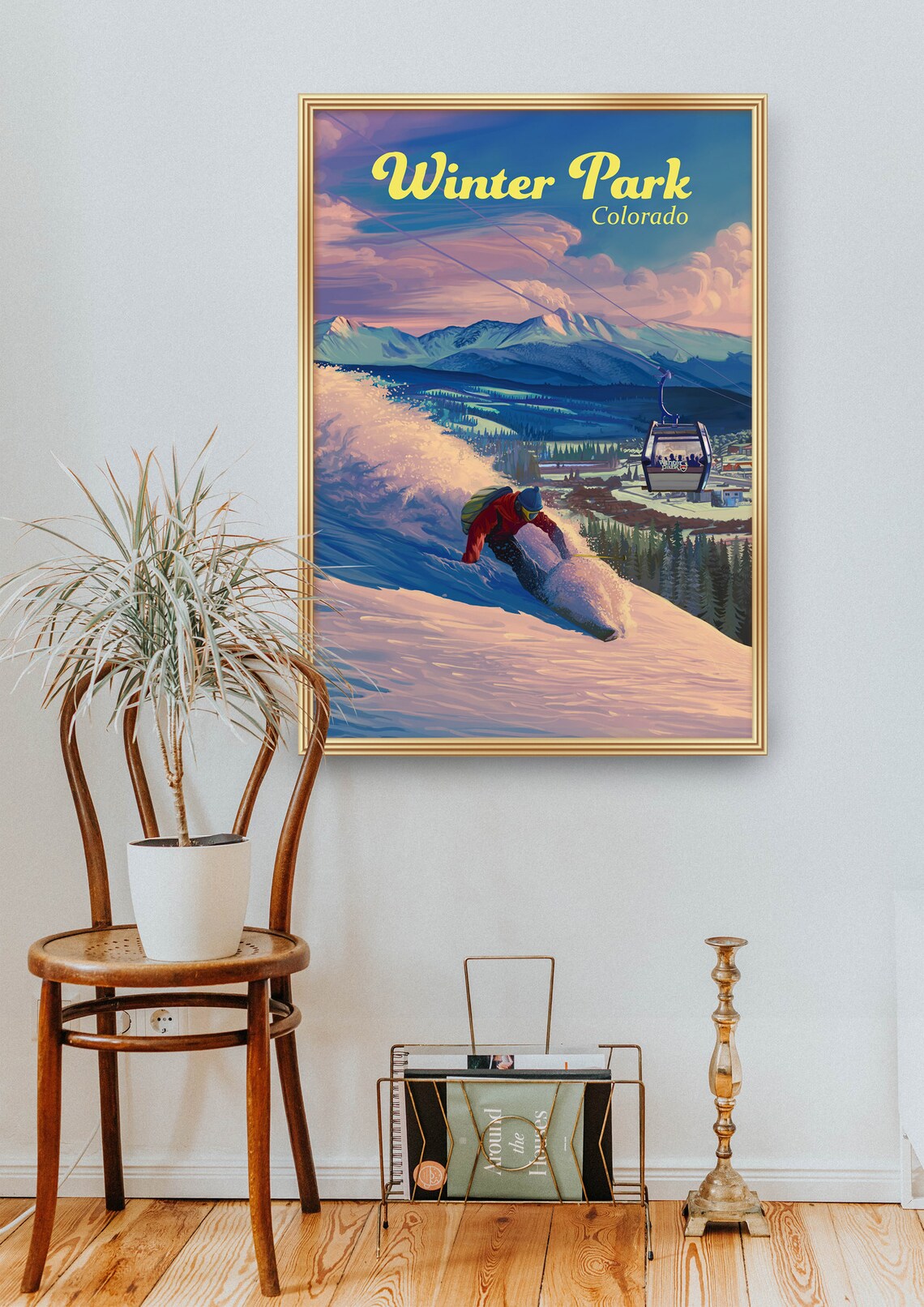 Winter Park Ski Resort Vintage Travel Poster - Image 2