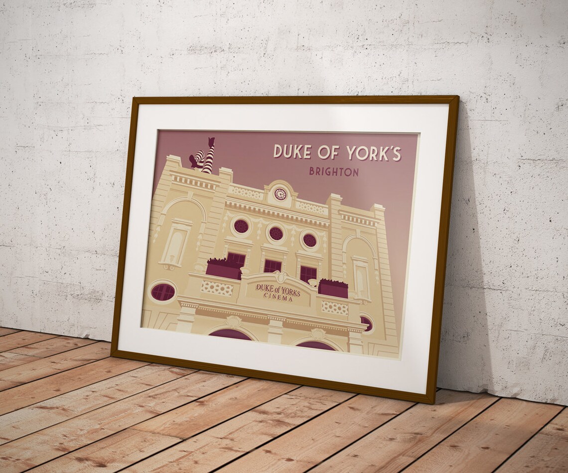 Duke of Yorks Cinema Brighton Historic Facade Retro Style Travel Poster - Image 3