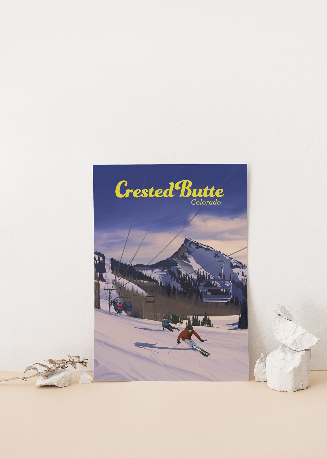 Crested Butte Vintage Travel Poster, Rocky Mountains - Image 4