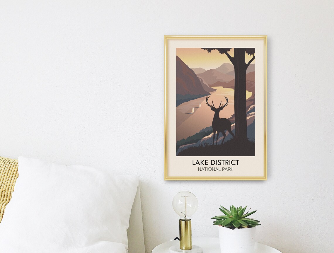 Lake District National Park Retro Vintage Travel Poster - Image 3