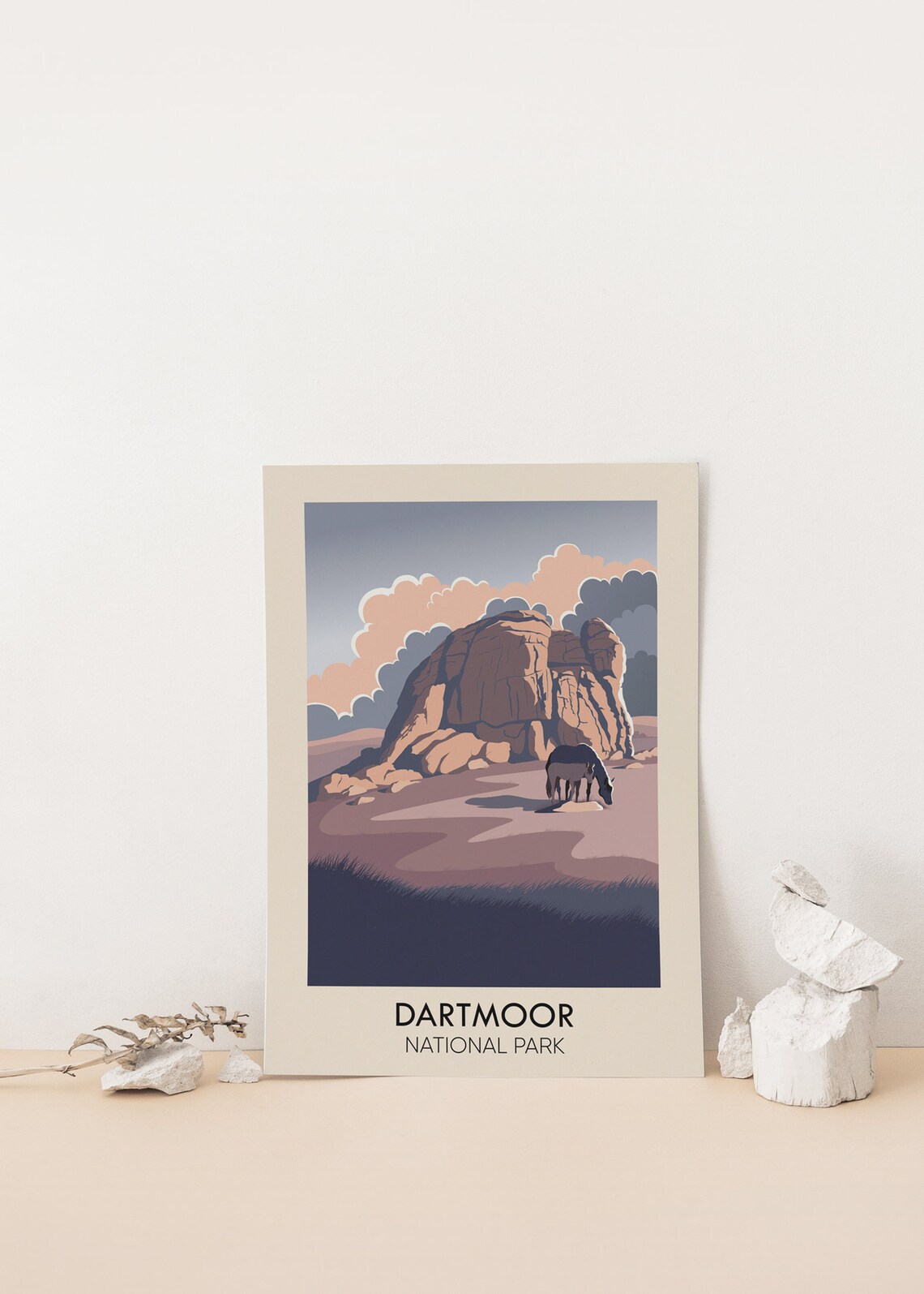 Dartmoor National Park Retro Travel Poster Print - Image 4