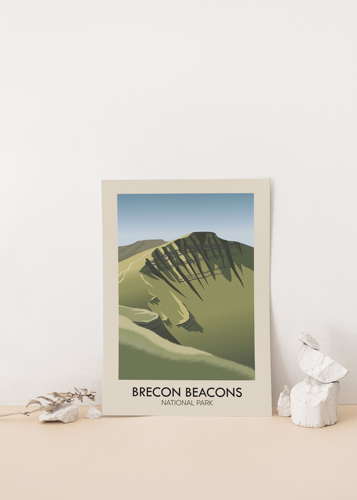 Brecon Beacons National Park Wales Green Ridges Scenic Travel Poster - Image 4