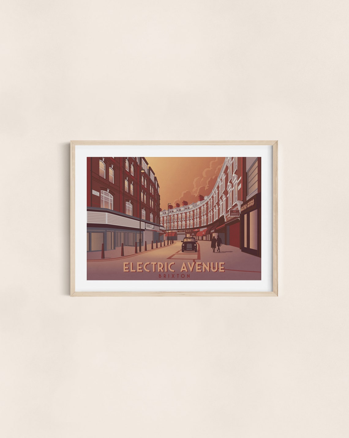 Electric Avenue Brixton Poster London Travel Print South London Brixton Academy Electric Avenue Market London Architecture Vintage Art - Image 3