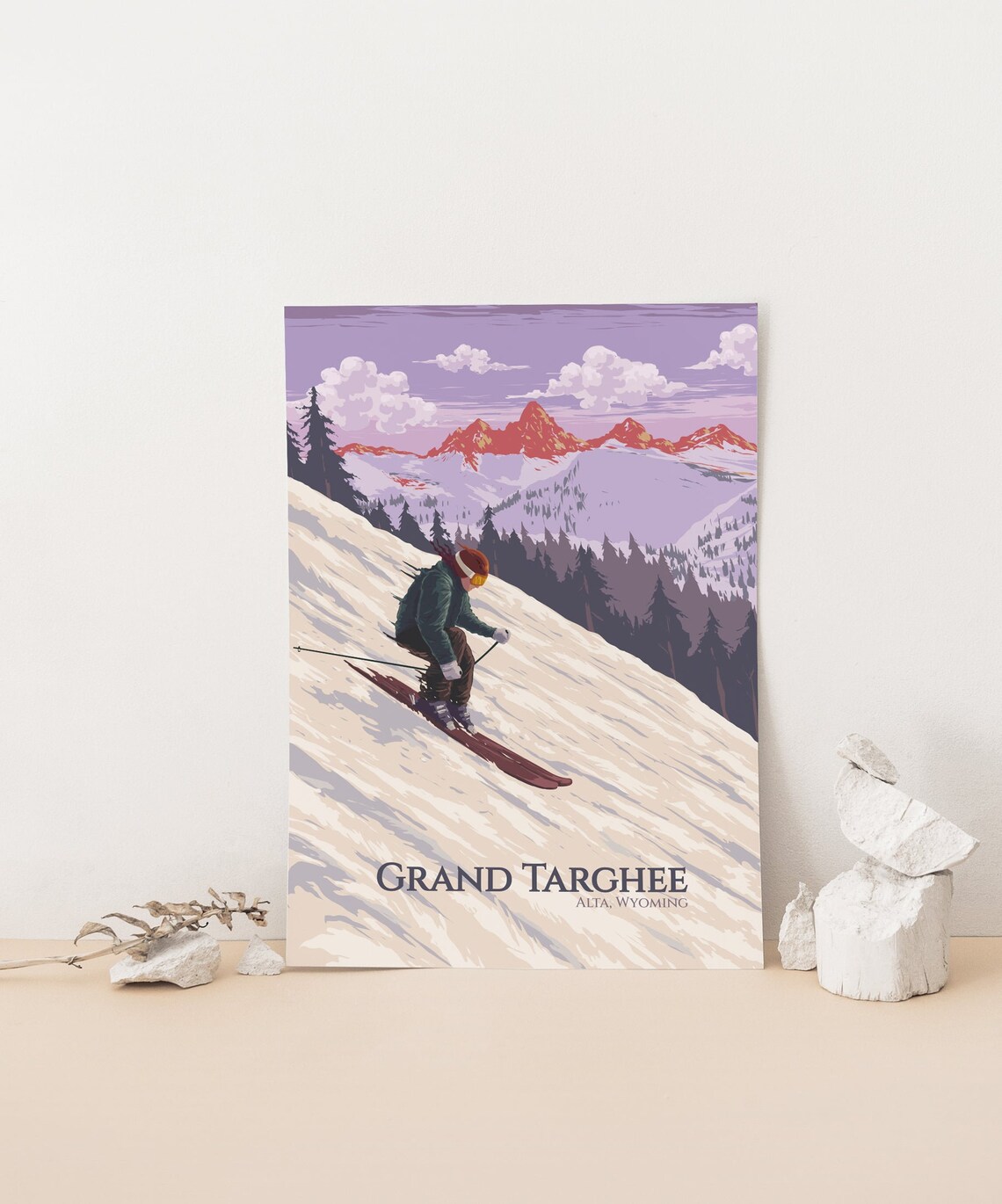 Grand Targhee Ski Resort Travel Poster, Wyoming - Image 4