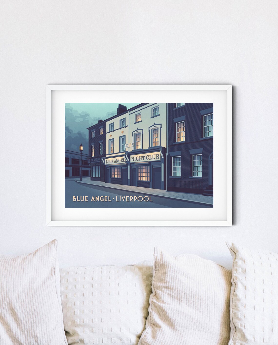 Blue Angel Liverpool Vintage Travel Poster Print - Image 4