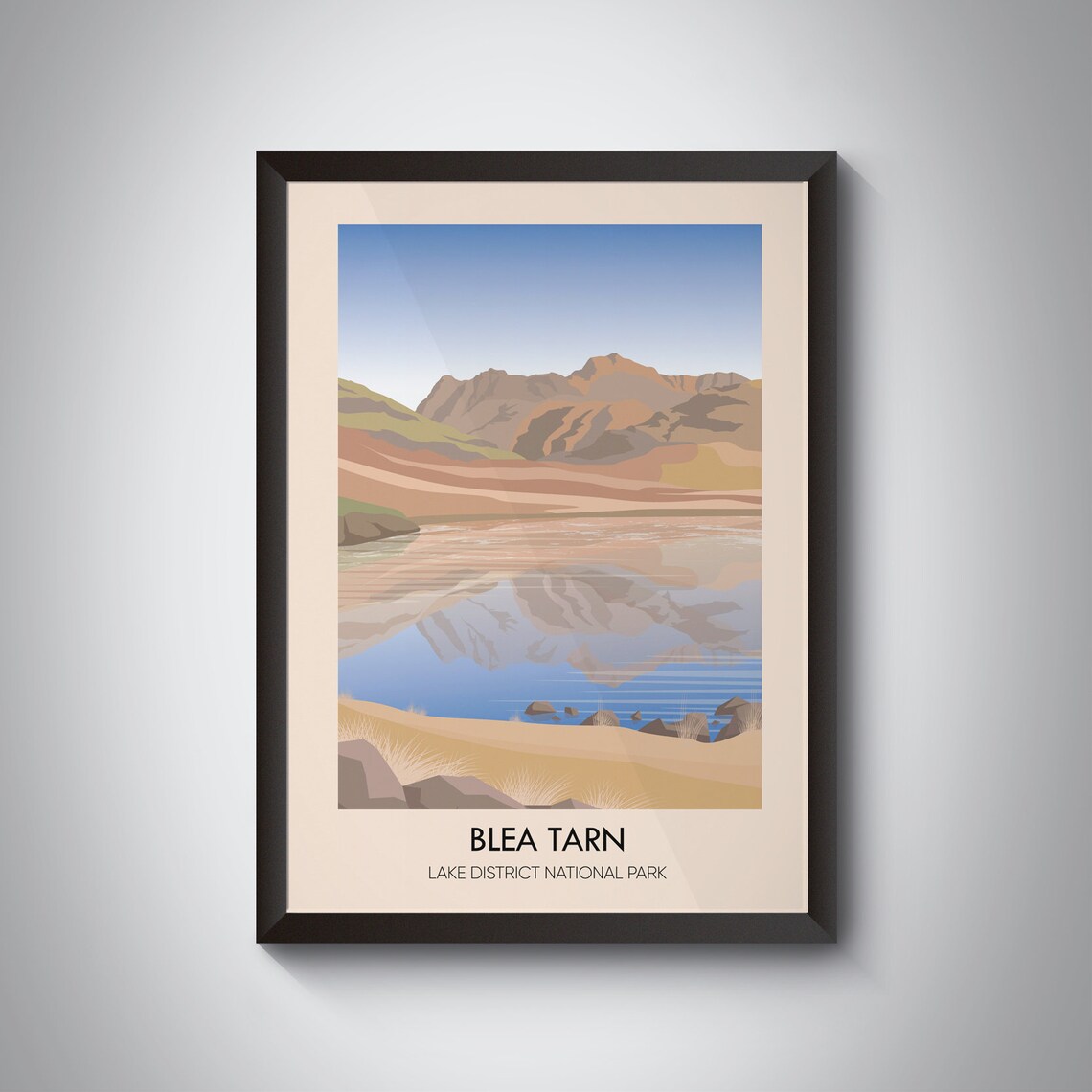 Blea Tarn Lake District National Park Mountain Lake Travel Poster