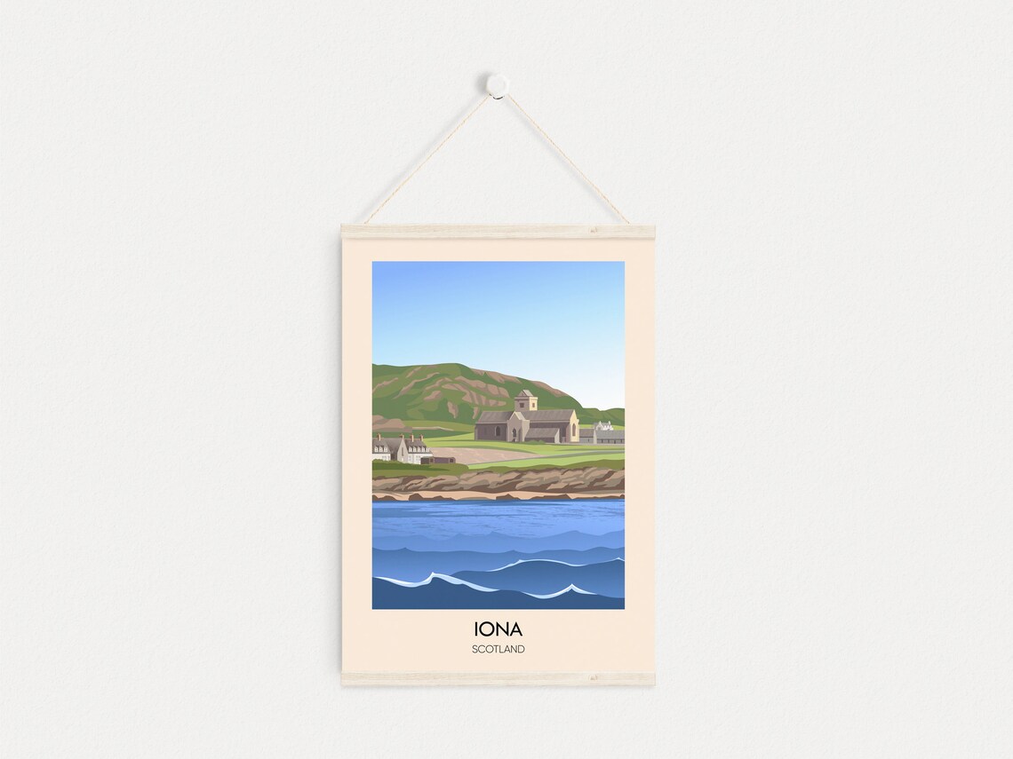 Iona Vintage Travel Poster, Scottish Island Travel Print - Image 4