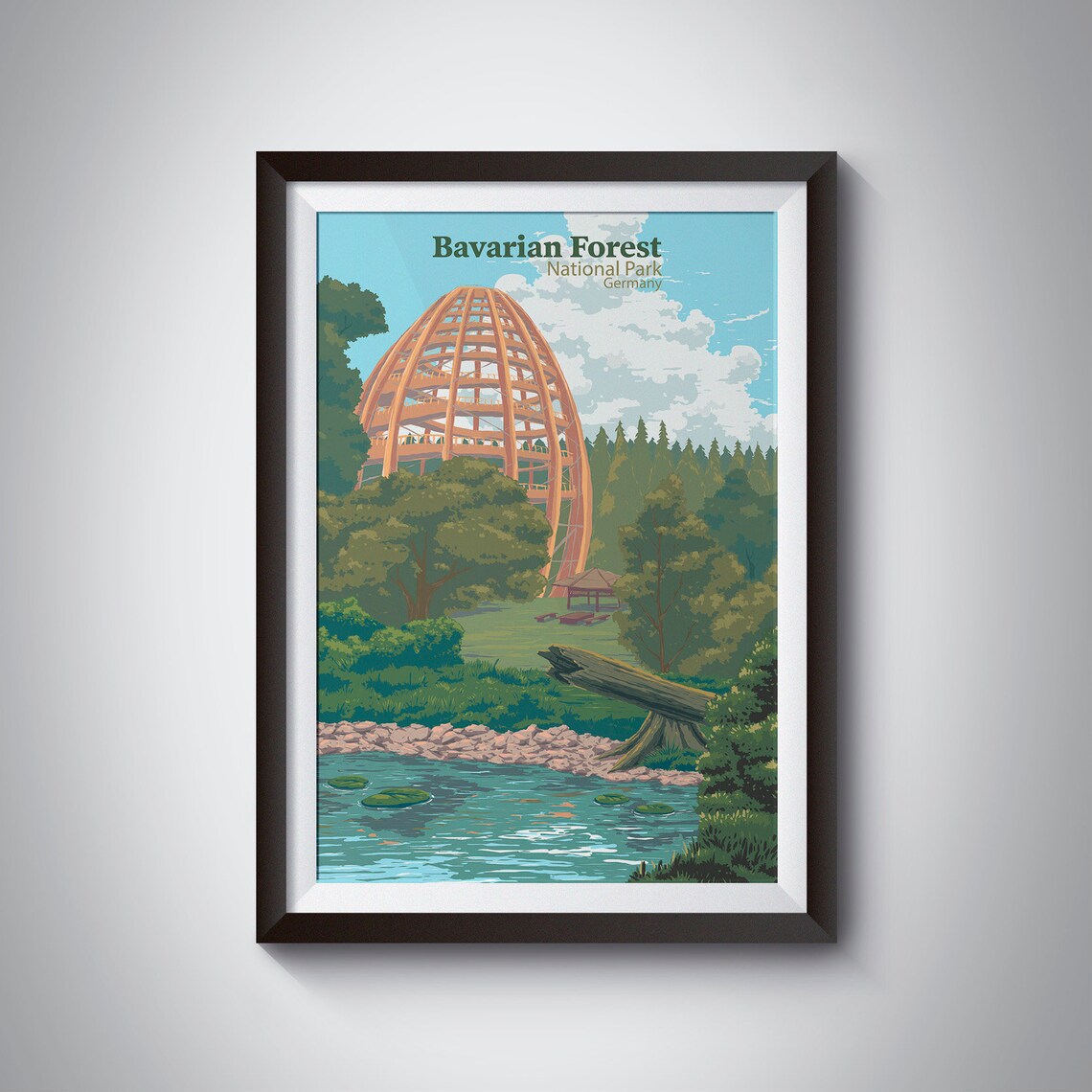 Bavarian Forest National Park Germany Tree Top Walk Travel Poster