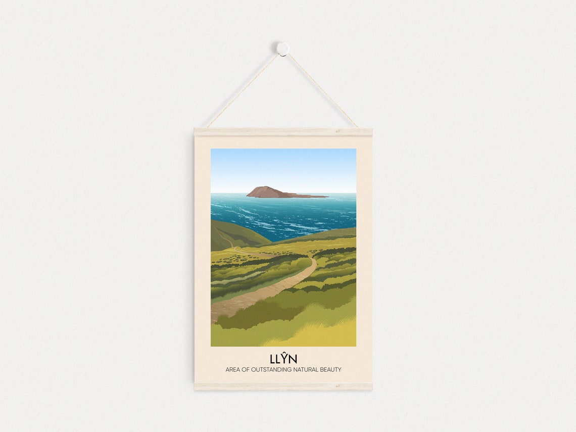 Llyn Peninsula Coastal Path and Bardsey Island View Travel Poster - Image 4