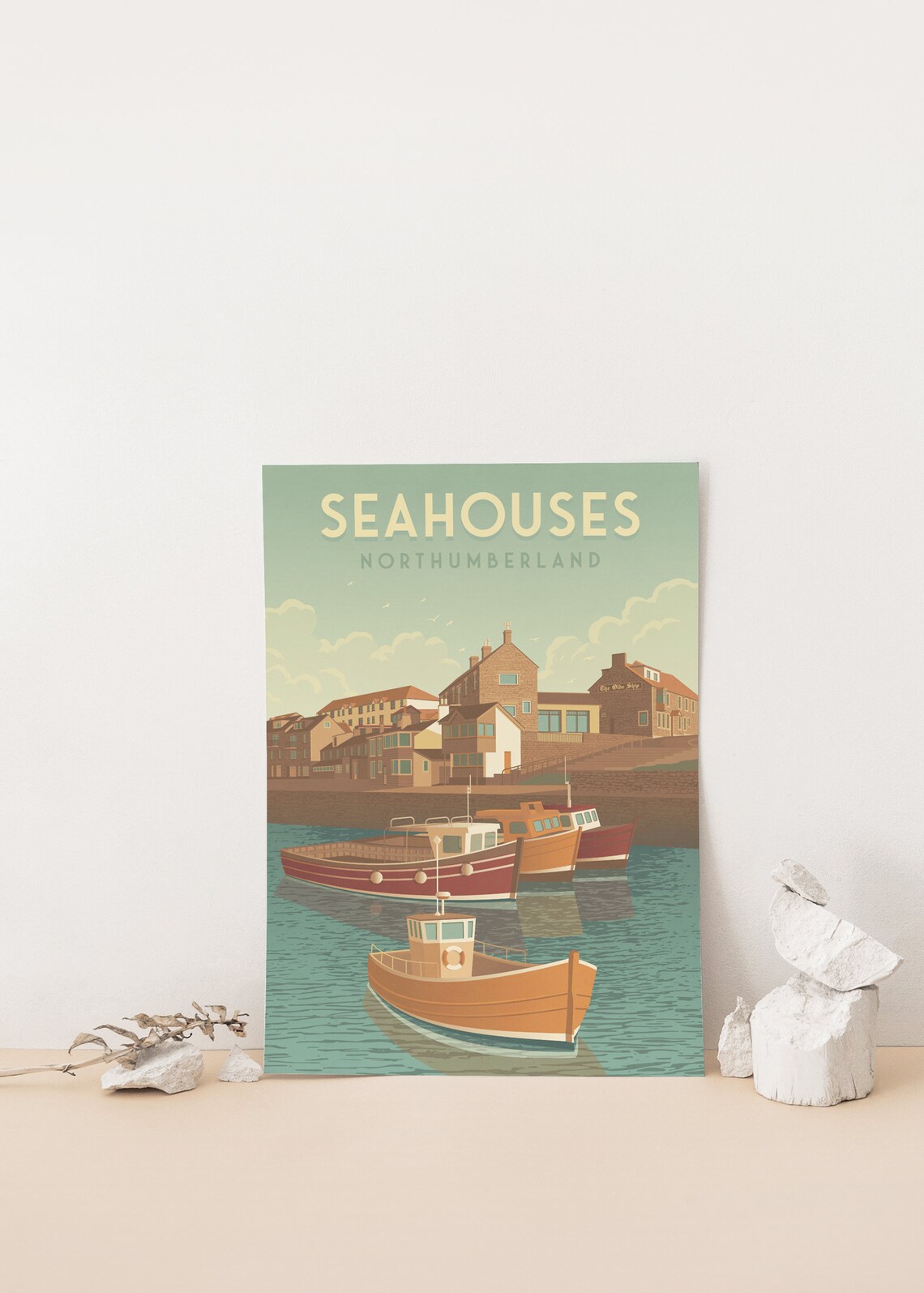 Seahouses Vintage Travel Poster, Northumberland Coast - Image 4