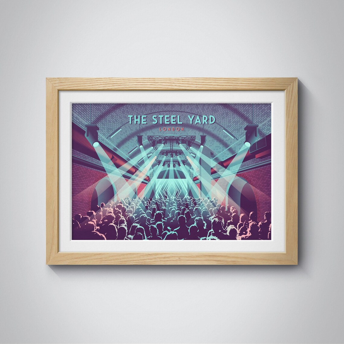 The Steel Yard London Nightclub Crowd Under Arches Music Travel Poster - Image 3