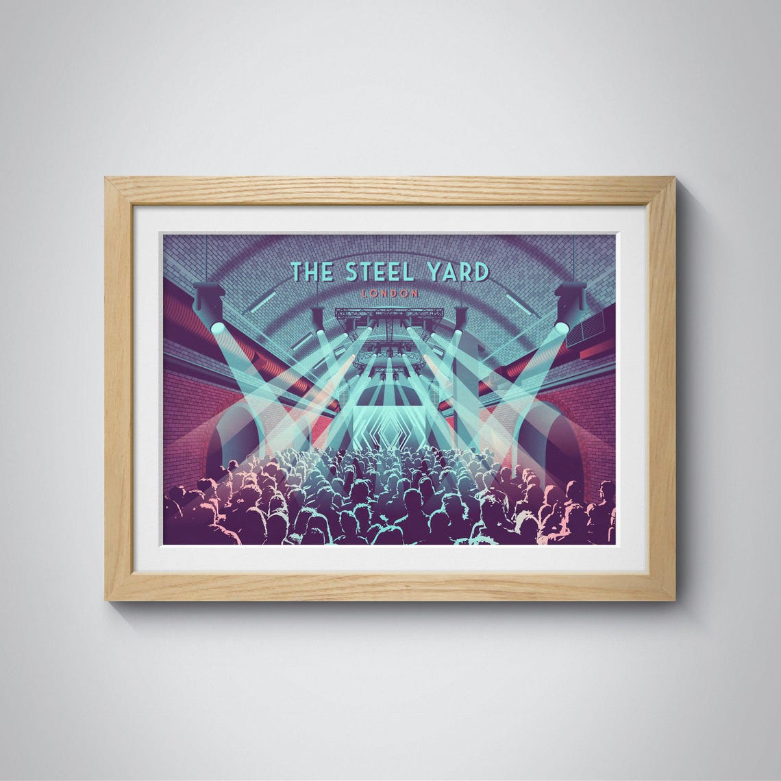 The Steel Yard London Poster Nightclub Wall Art London Travel Print Clubbing Artwork East London Art Framed Print Architecture Print - Image 3