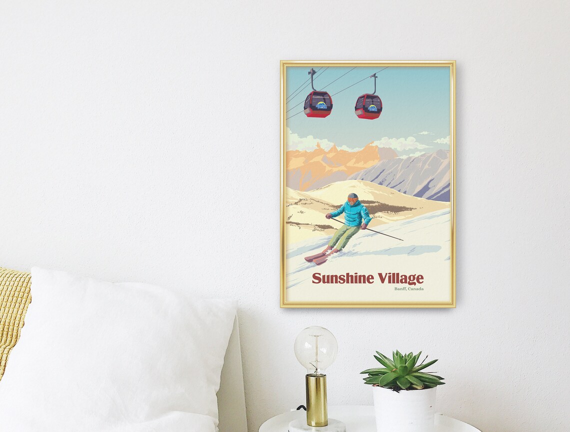 Sunshine Village Ski Resort, Banff National Park Travel Poster - Image 3