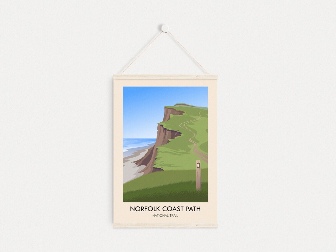Norfolk Coast Path Travel Poster, North Norfolk Trail - Image 4