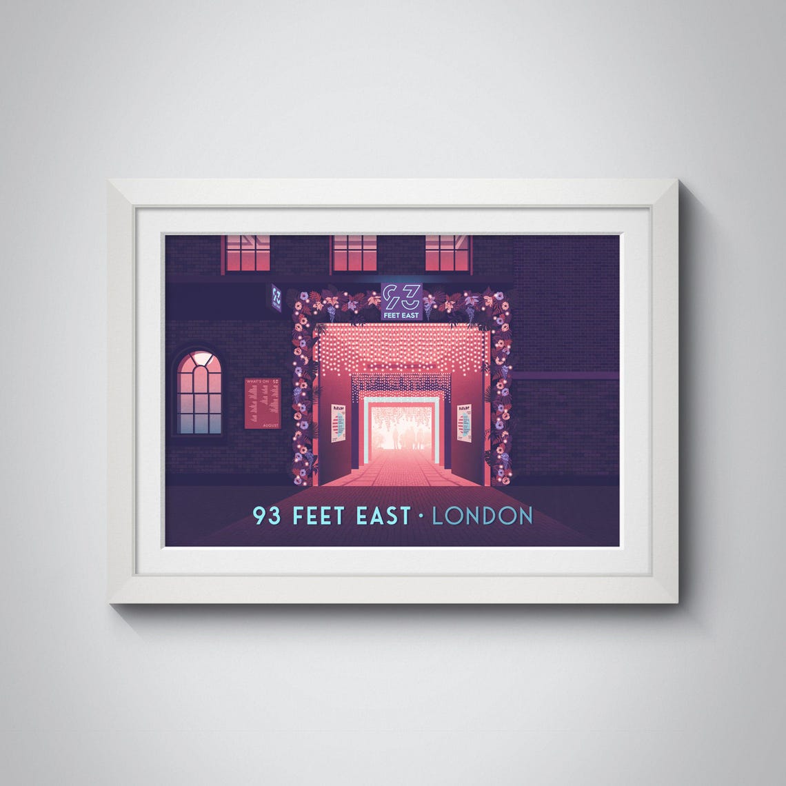 93 Feet East London Nightclub Poster Iconic East London Music Venue Wall Art Brick Lane London Club Decor Print London Nightlife Art - Image 4