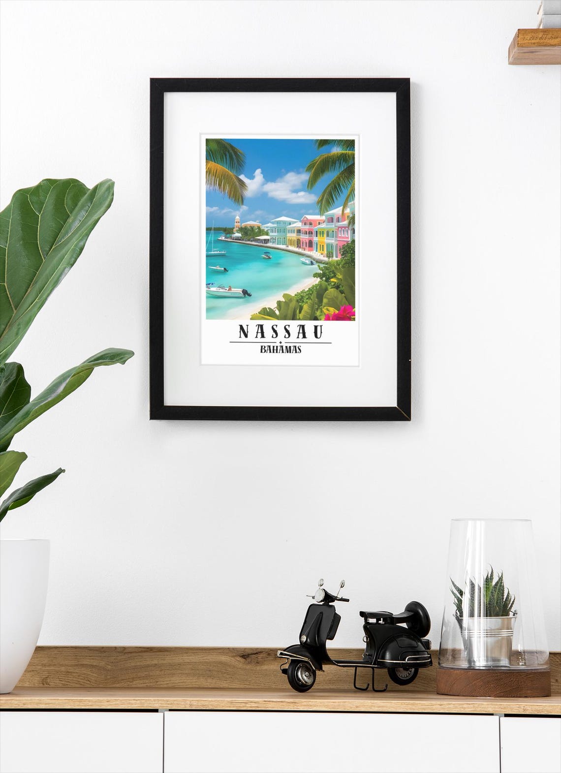 Nassau Bahamas Travel Poster Nassau Bahamas Wall Art Nassau Bahamas Print Nassau Bahamas Rolled Poster Nassau Bahamas Poster Nassau Art - Image 3