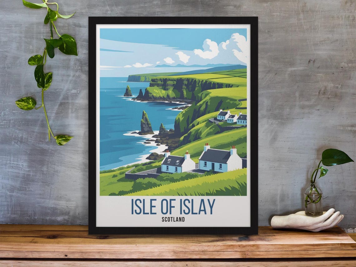 Isle Of Islay Scotland Travel Print Isle Of Islay Poster Isle Of Islay Wall Art Isle Of Islay Scotland Decor Scotland Travel Poster