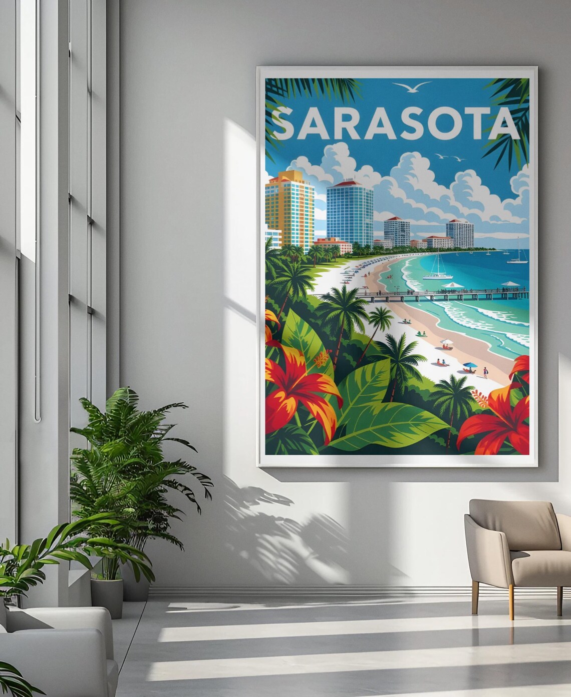 Sarasota Florida Travel Poster, Sarasota Decor - Image 2