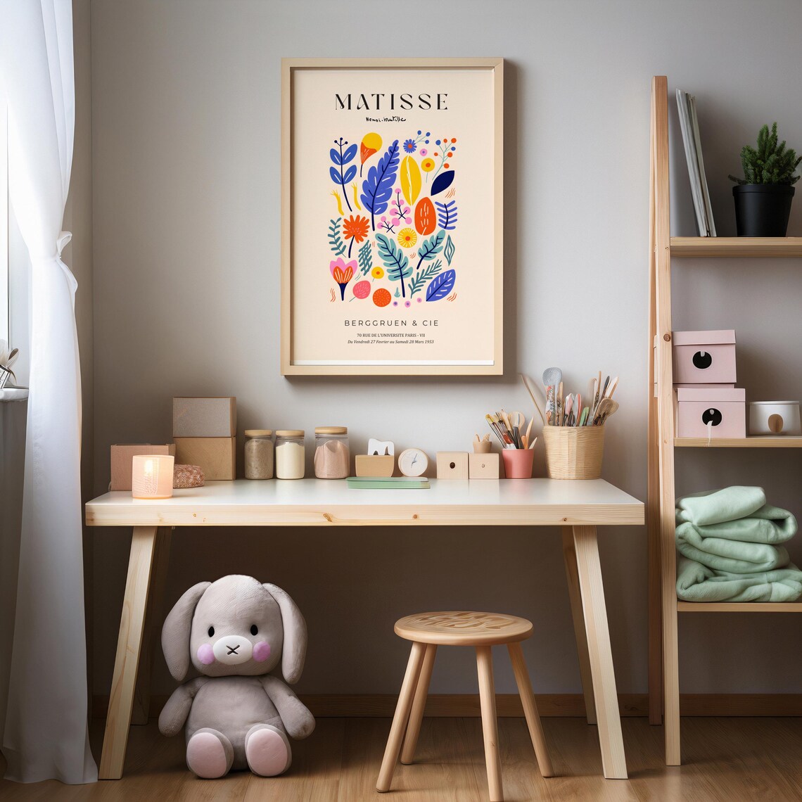 Matisse Inspired Floral Art, Boho Modern Decor - Image 3