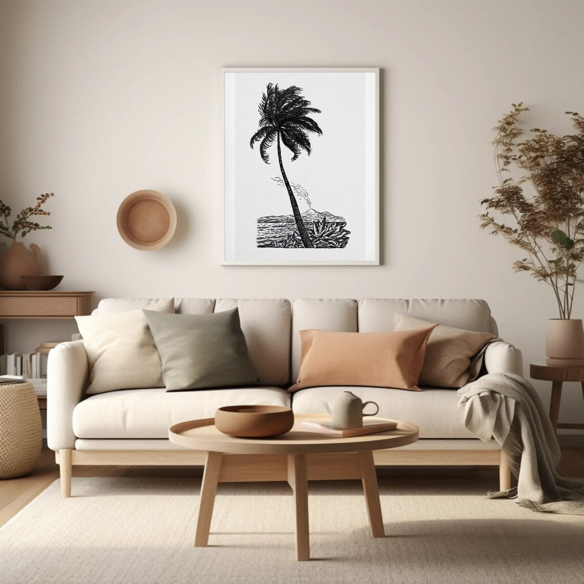Vintage Palm Tree Art Print, Tropical Island Decor - Image 4