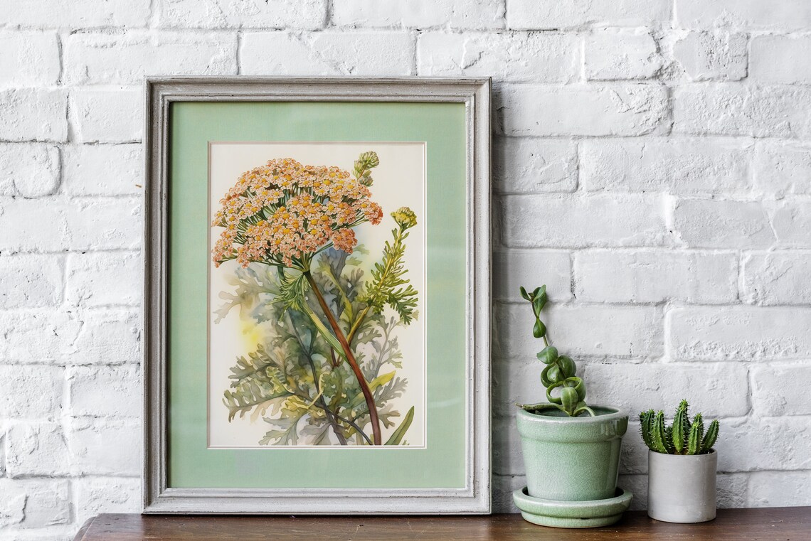 Queen Anne's Lace Watercolor Botanical Wildflower Art Poster - Image 3