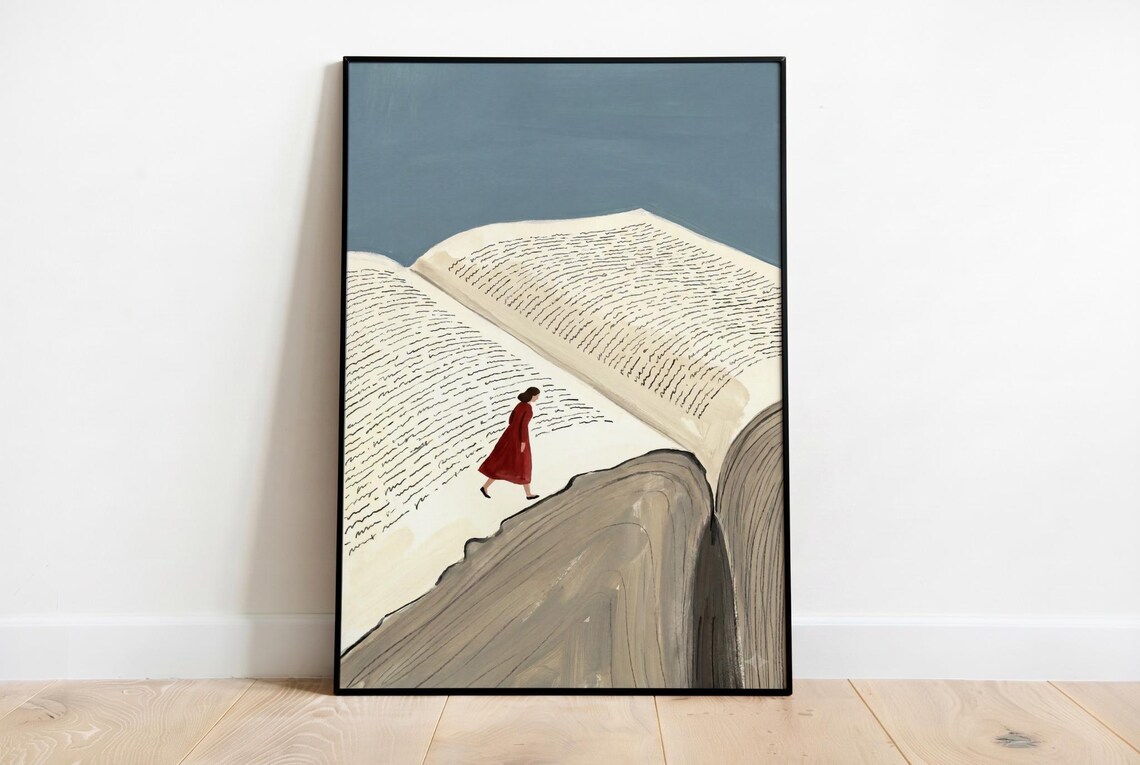 Literary Wall Art Print, Dark Academia Decor