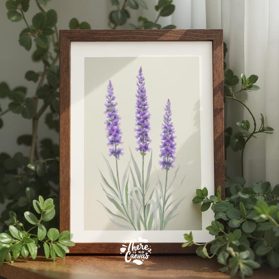 Lavender Bloom Botanical Print Elegant Floral Wall Art