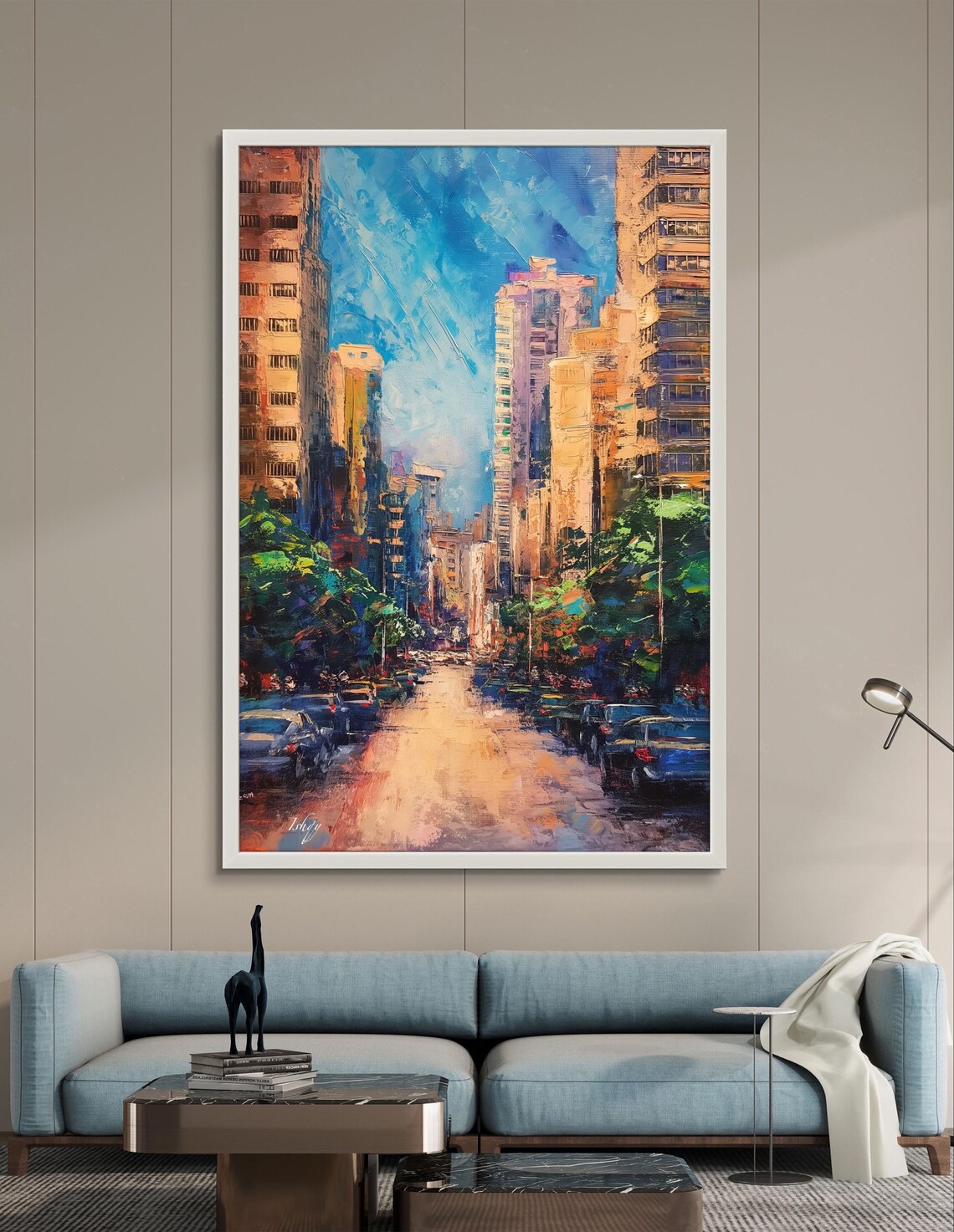 Beirut City Street Lebanese Urban Skyline Daytime Warm Poster - Image 3