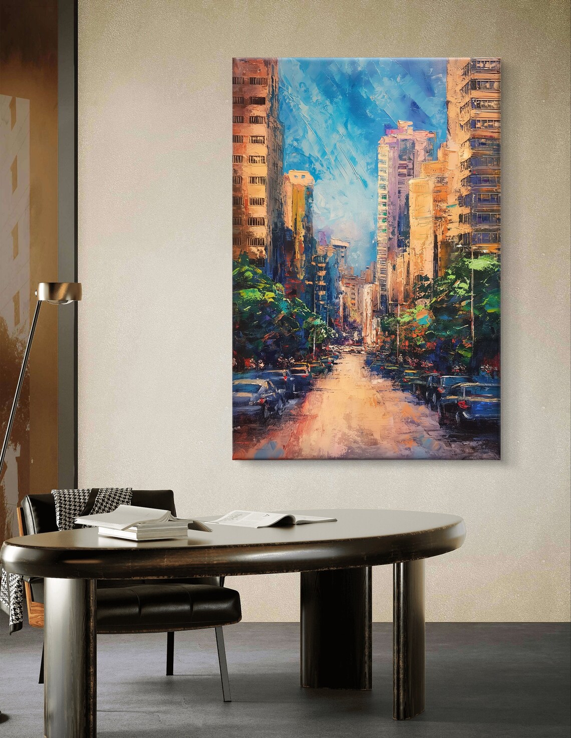 Beirut Lebanon Street Canyon Buildings Blue Sky Cityscape Art Poster - Image 5