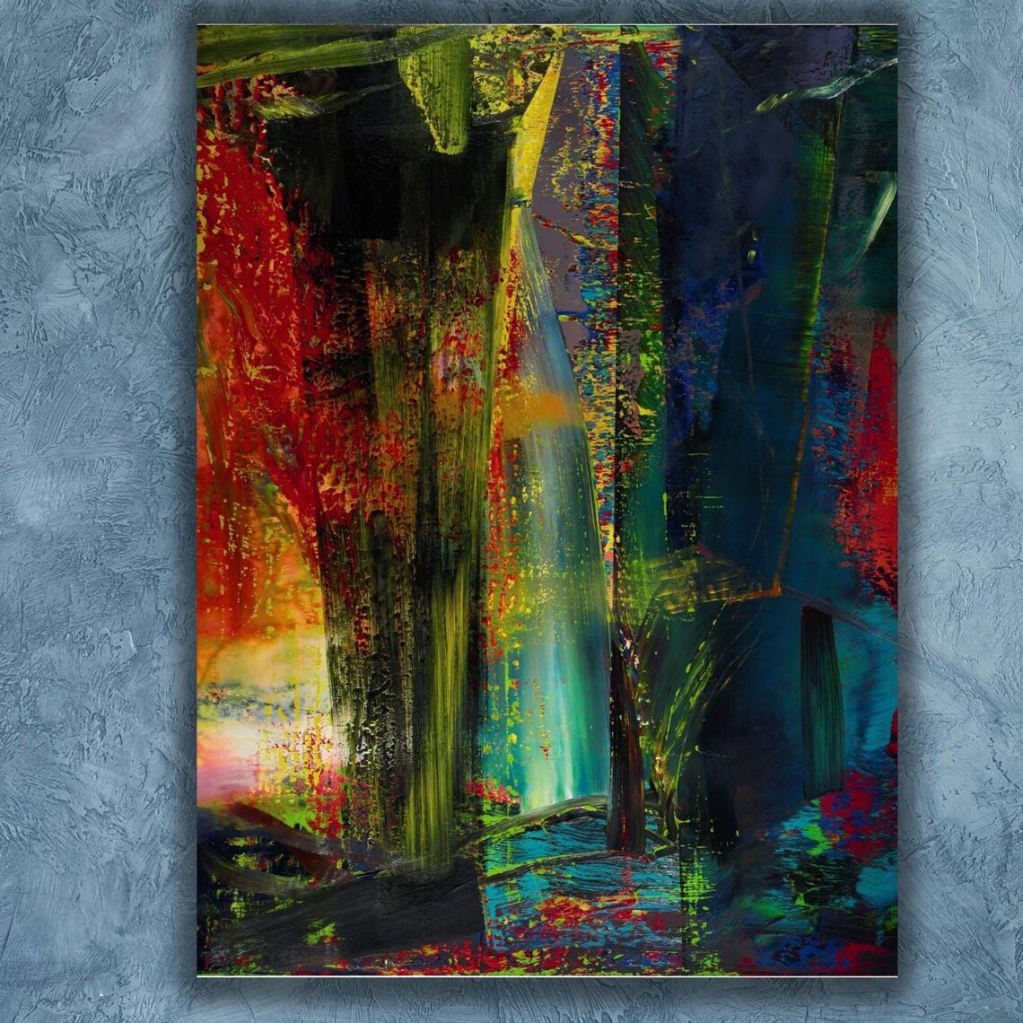 Gerhard Richter Abstraktes Bild Vibrant Colorful Abstract Art Poster