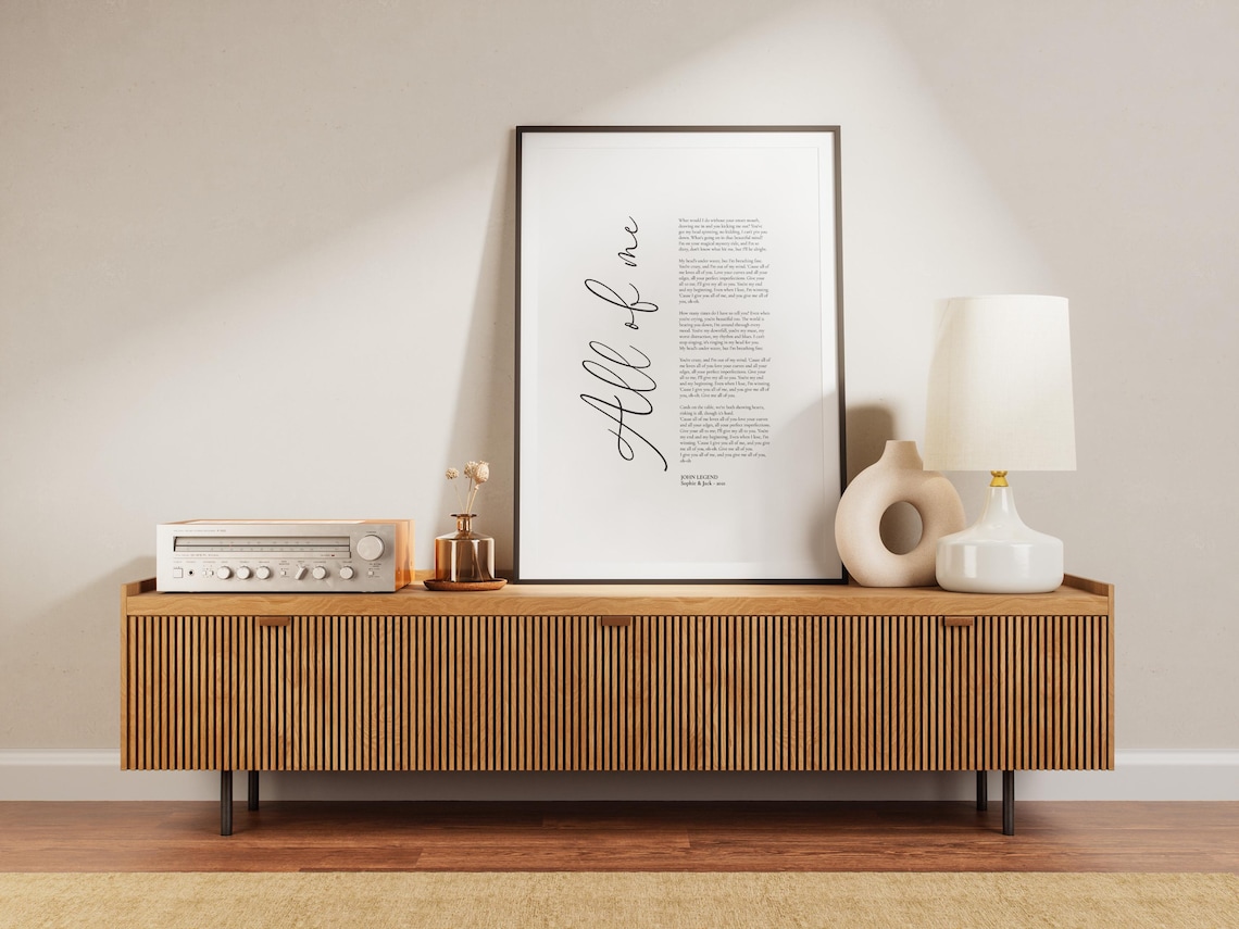 Custom Song Lyrics, Elegant Typography Art Print - Image 4