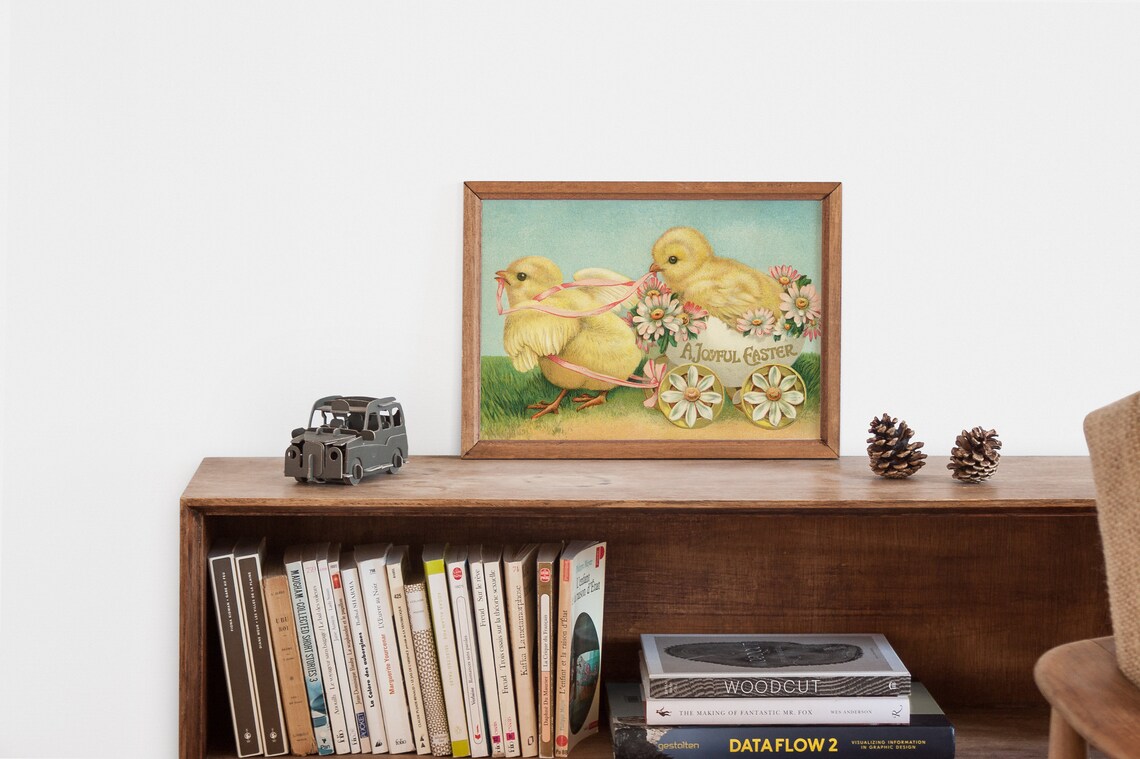 Vintage Easter Spring Chicks, Antique Poster - Image 2