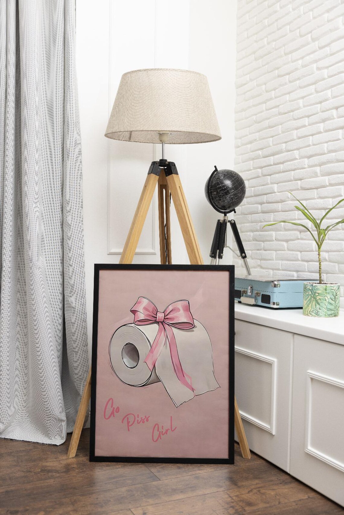 Go Piss Girl Funny Bathroom Poster, Dorm Decor - Image 2