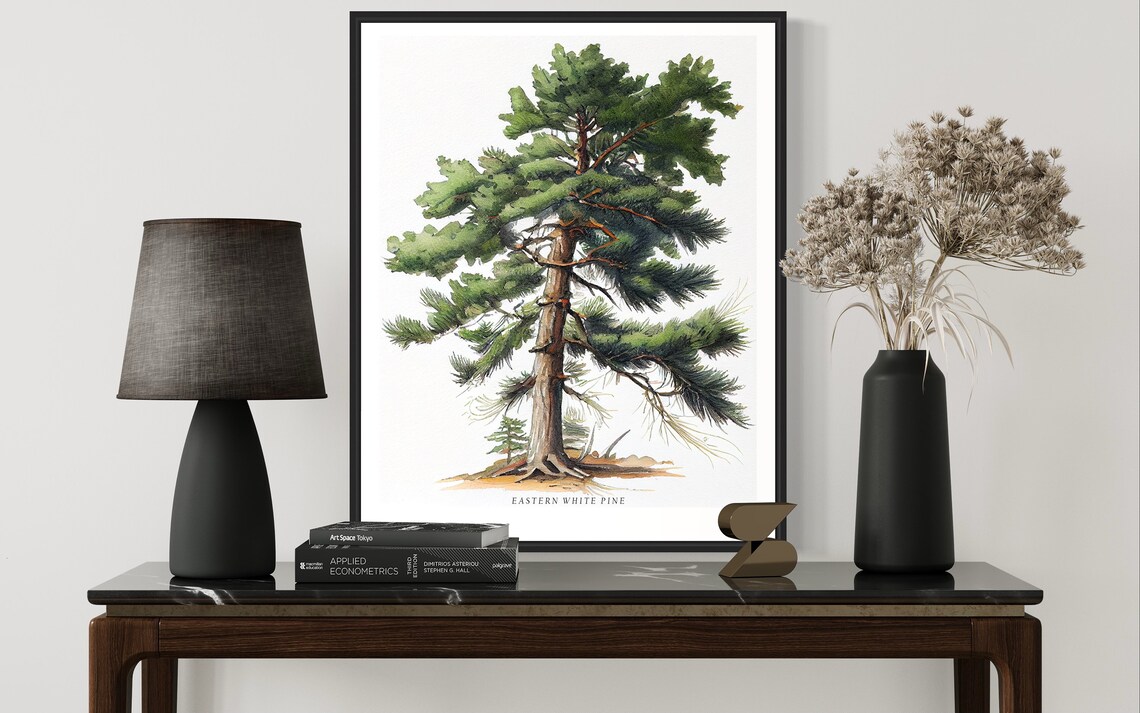 Eastern White Pine Tree Art Print, Forest Wall Art - Image 3