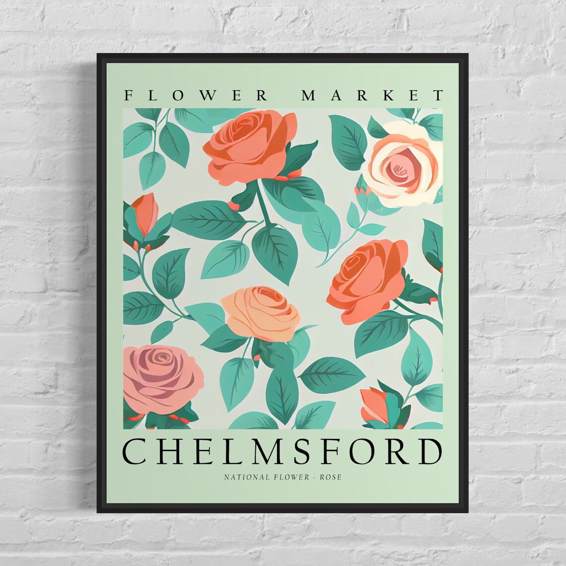 Chelmsford England Flower Market Art Print