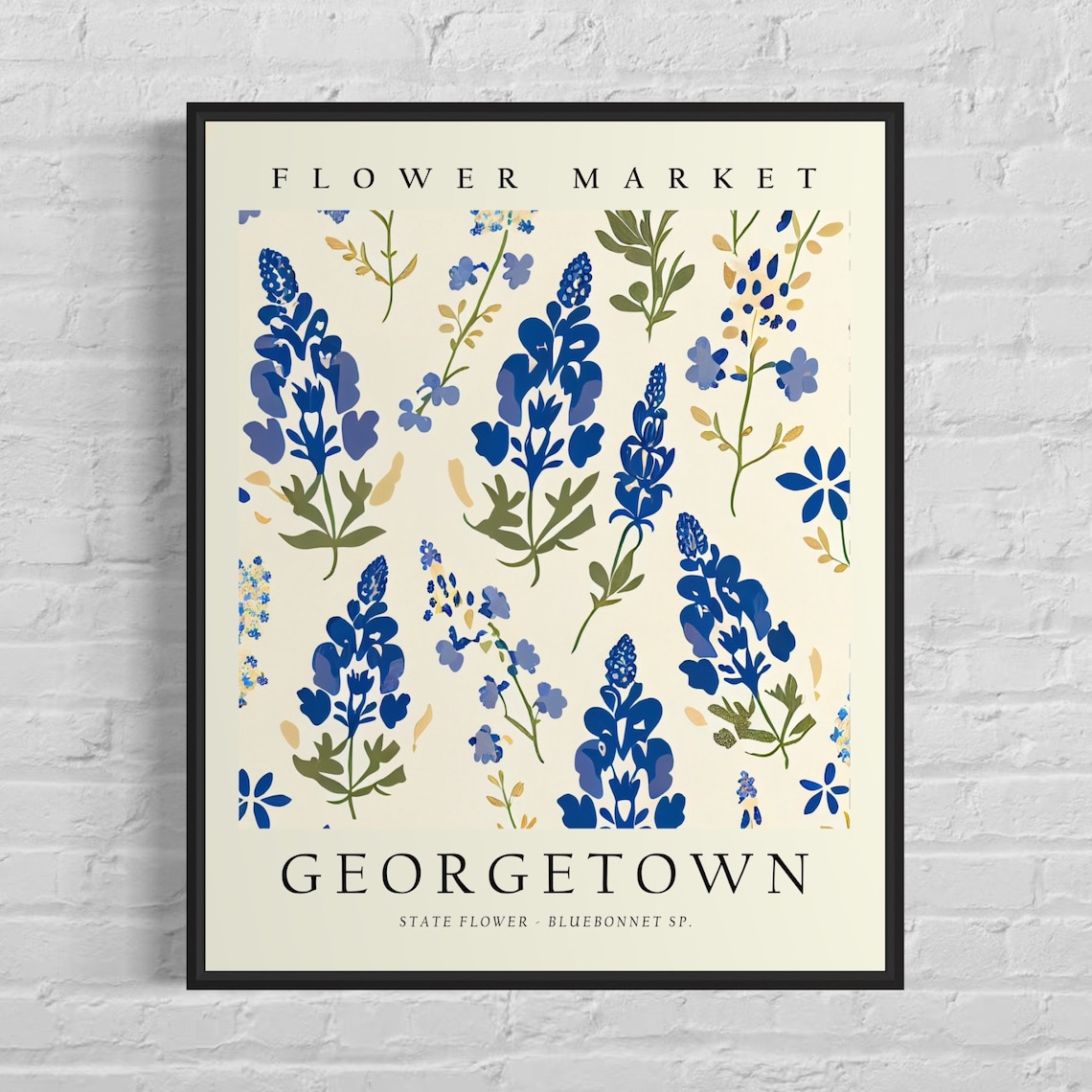 Georgetown Texas Flower Market Art Print