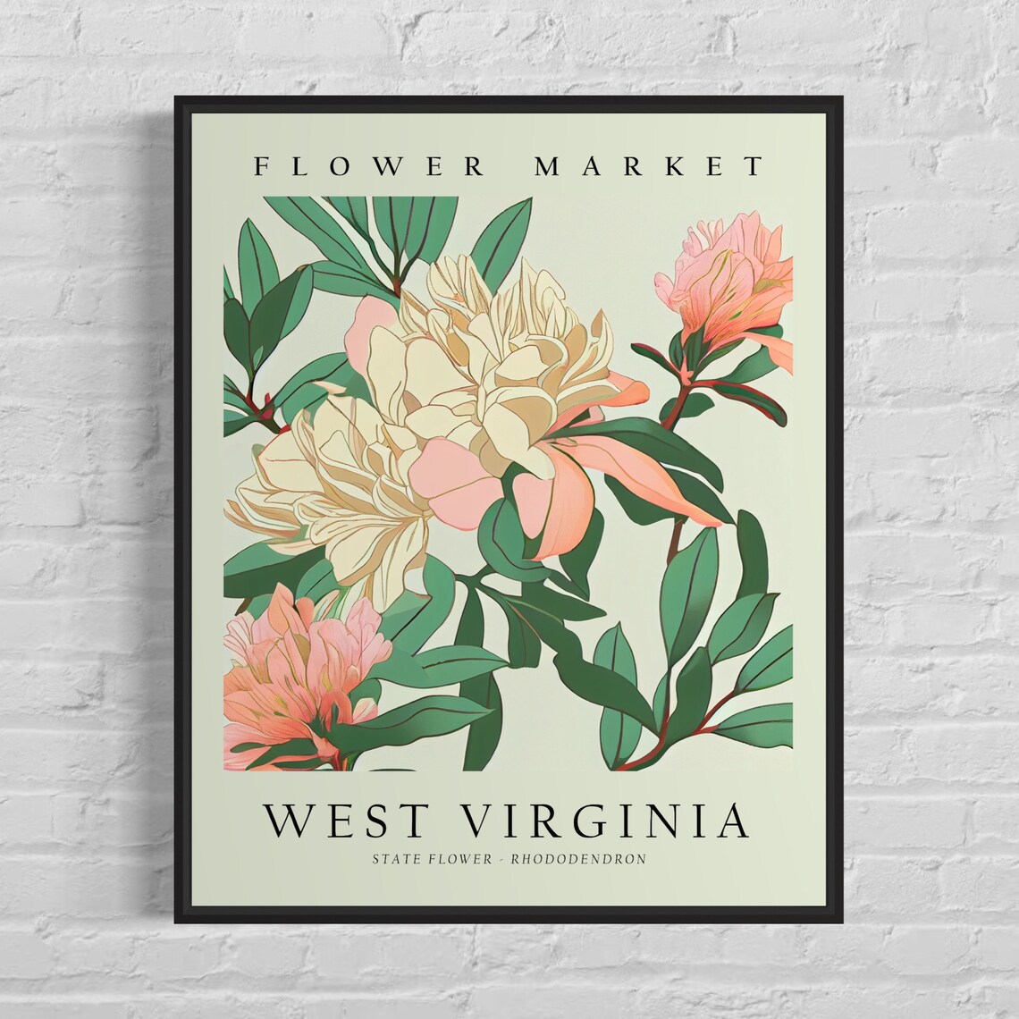 West Virginia State Flower Rhododendron Poster Print