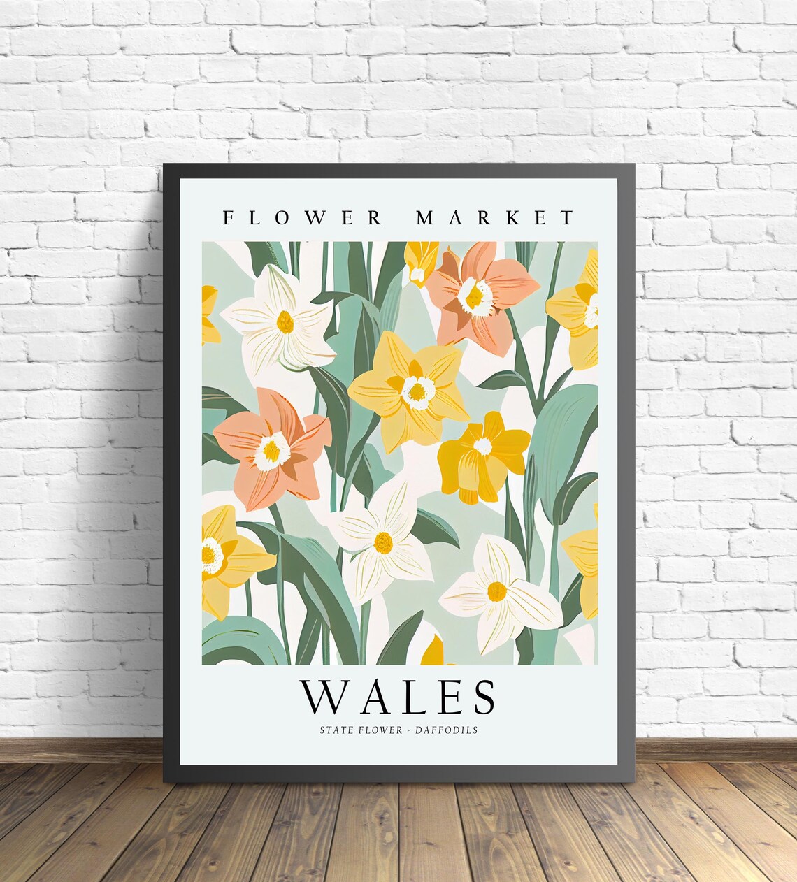 Wales National Flower Daffodils 1960s Art Print