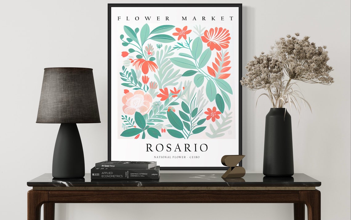 Rosario Argentina Flower Market Art Print Ceibo Flower Wall Art Poster - Image 2