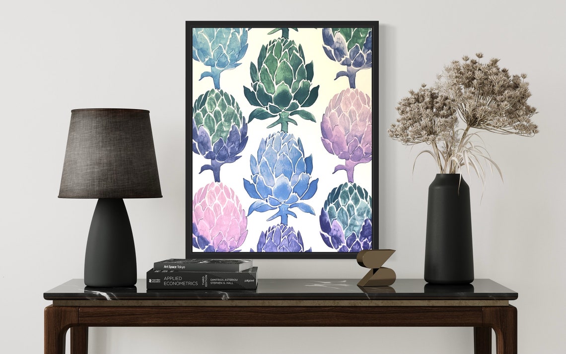 Artichoke Poster Art Print Kitchen Fruit Decor For Kitchen Dining Restaurant Neutral Food Pastel Artwork - Image 2