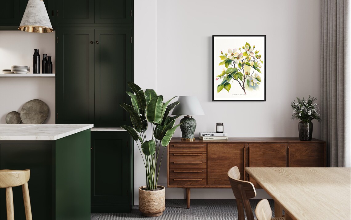 Flowering Dogwood Tree Art Print, Nature Wall Art - Image 2