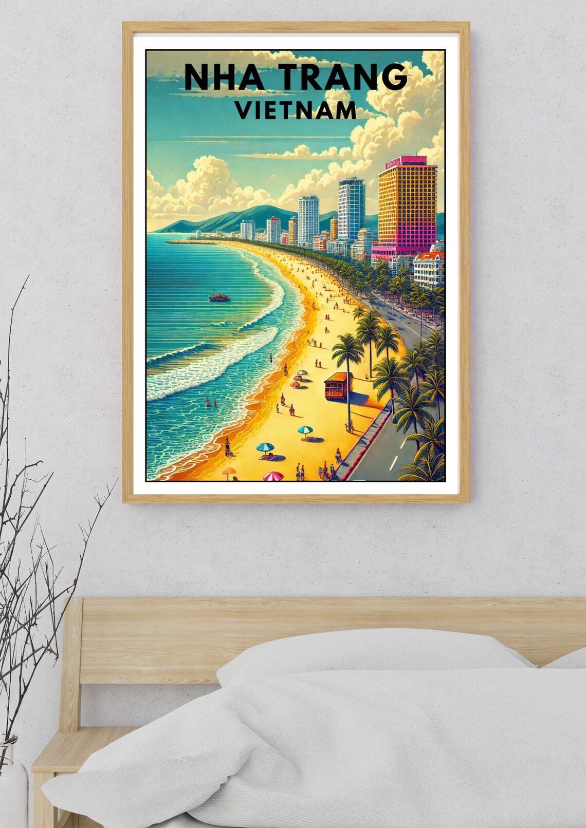 Nha Trang Vietnam Beach Poster Travel Art Print Coastal City Wall Decor Beach Lovers Gift Vietnam Travel Souvenir Nha Trang Beach Print - Image 5