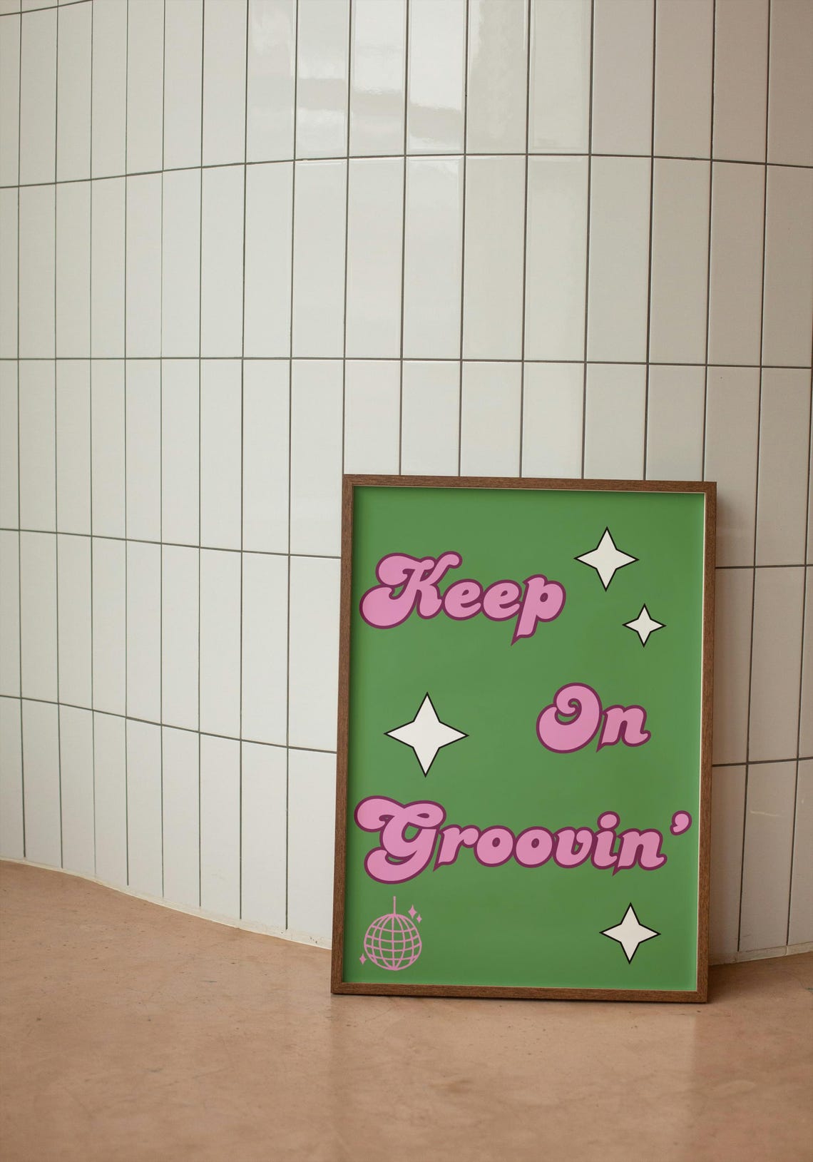 Keep On Groovin Retro Pink Typography Disco Groovy Party Poster - Image 4
