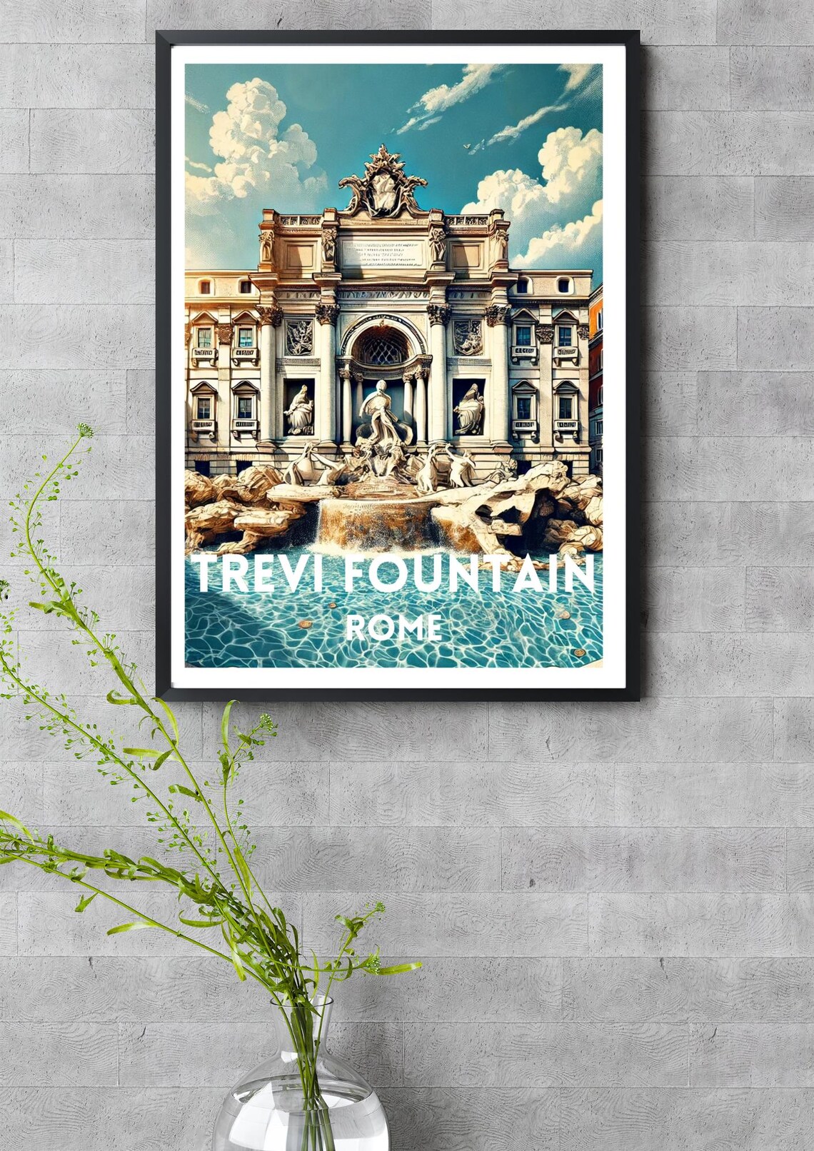 Rome Travel Print, Trevi Fountain Art Print - Image 3