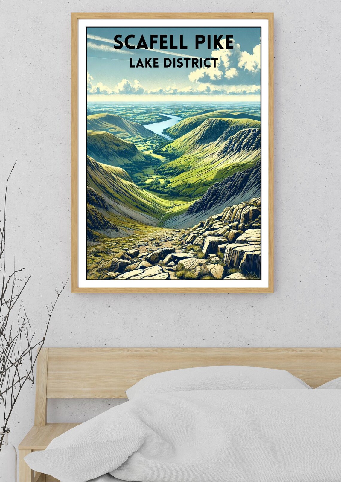 Lake District Scafell Pike Poster, Keswick Art Print - Image 5