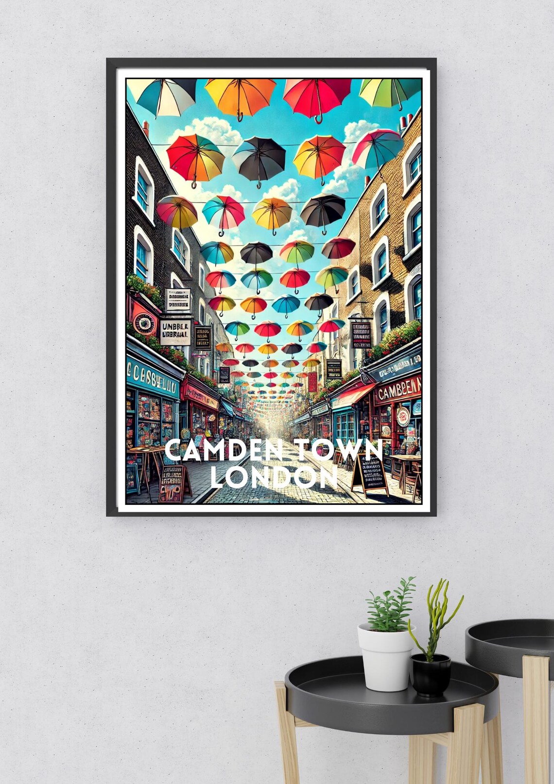 Camden Market Vintage London Travel Poster - Image 2
