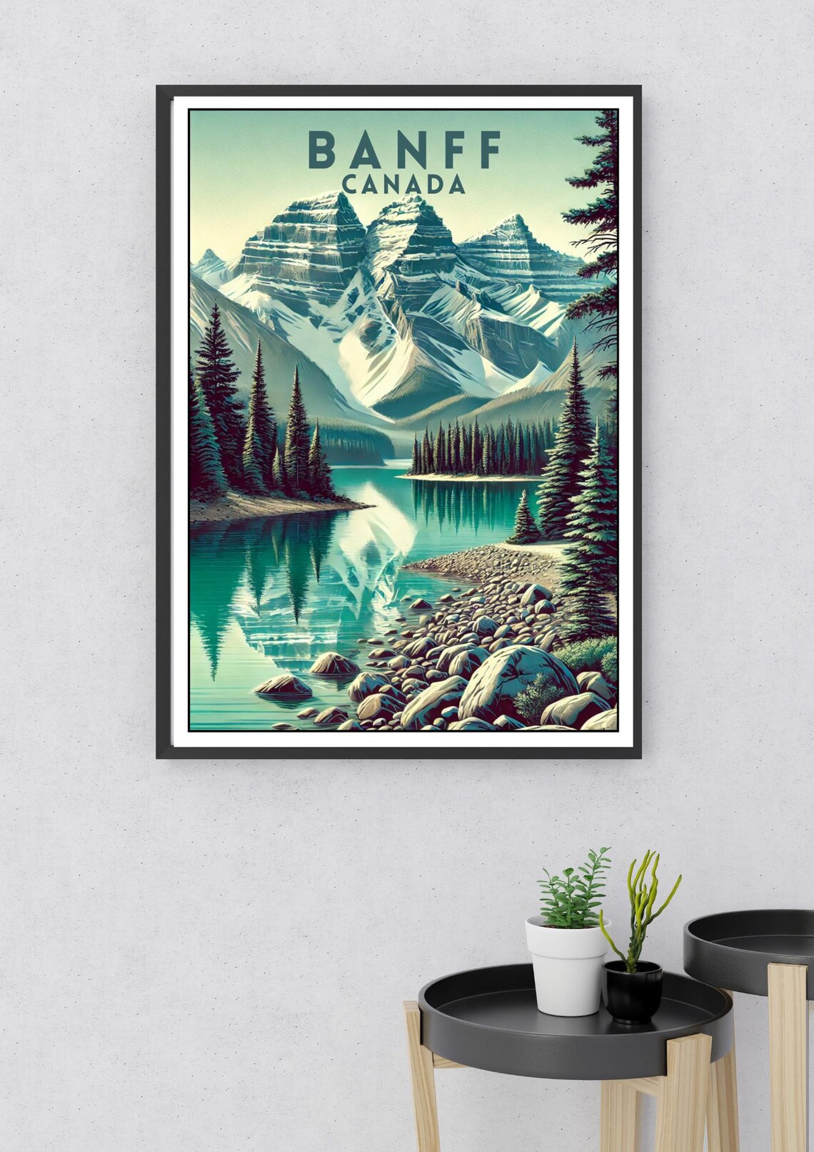 Banff Canada Poster, Canadian Rockies Landscape Print - Image 2