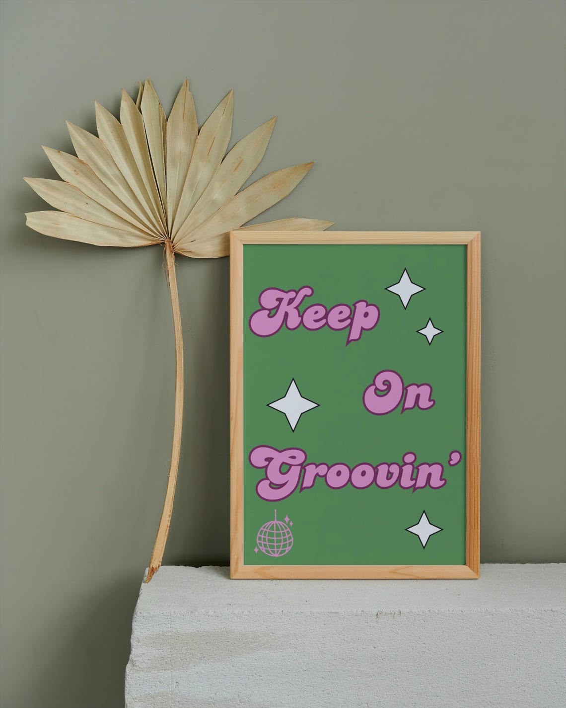 Keep On Groovin Retro Pink Typography Disco Groovy Party Poster - Image 3